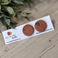 Earth tone polymer clay stud earrings