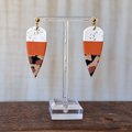 Leopard print dagger polymer clay earrings