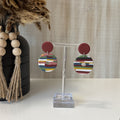 Boho rainbow polymer clay earrings