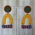Playful Arch Polymer Clay earrings