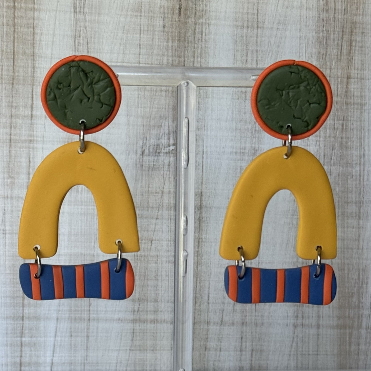 Playful Arch Polymer Clay earrings
