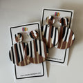 Fall striped round dangles